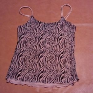 Black and flesh tone Cami top with spaghetti strap